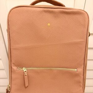 GUC Montage Montley Everyday Laptop Backpack Vegan Leather Beige Tan Bag